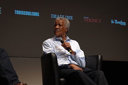David Greaves, American filmmaker, at Directors' Fortnight Q&A section during showing of Once Upon a Time in Harlem at 2026 Cannes Film Festival.