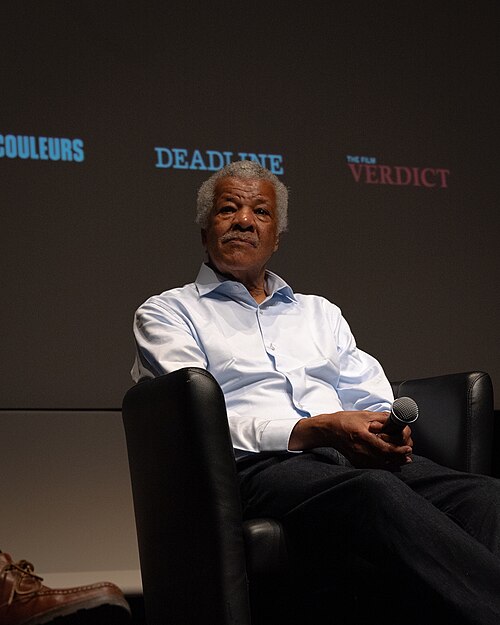 David Greaves, American filmmaker, at Directors' Fortnight Q&A section during showing of Once Upon a Time in Harlem at 2026 Cannes Film Festival.