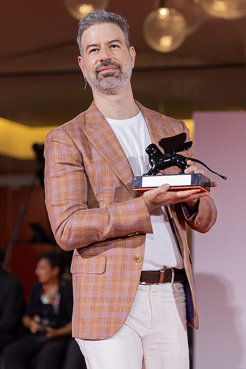 David Pablos, director, editor and screenwriter, at 82nd Venice International Film Festival in Venice, Italy for the film En el camino.