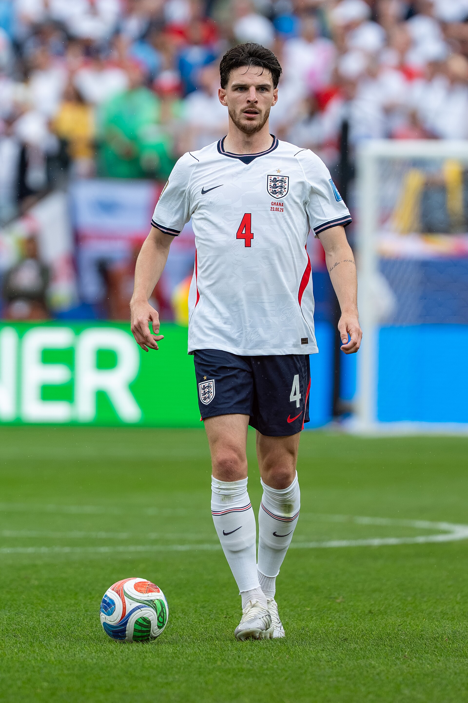 Declan Rice during England v Ghana on 23 June 2026 at the 2026 FIFA World Cup
