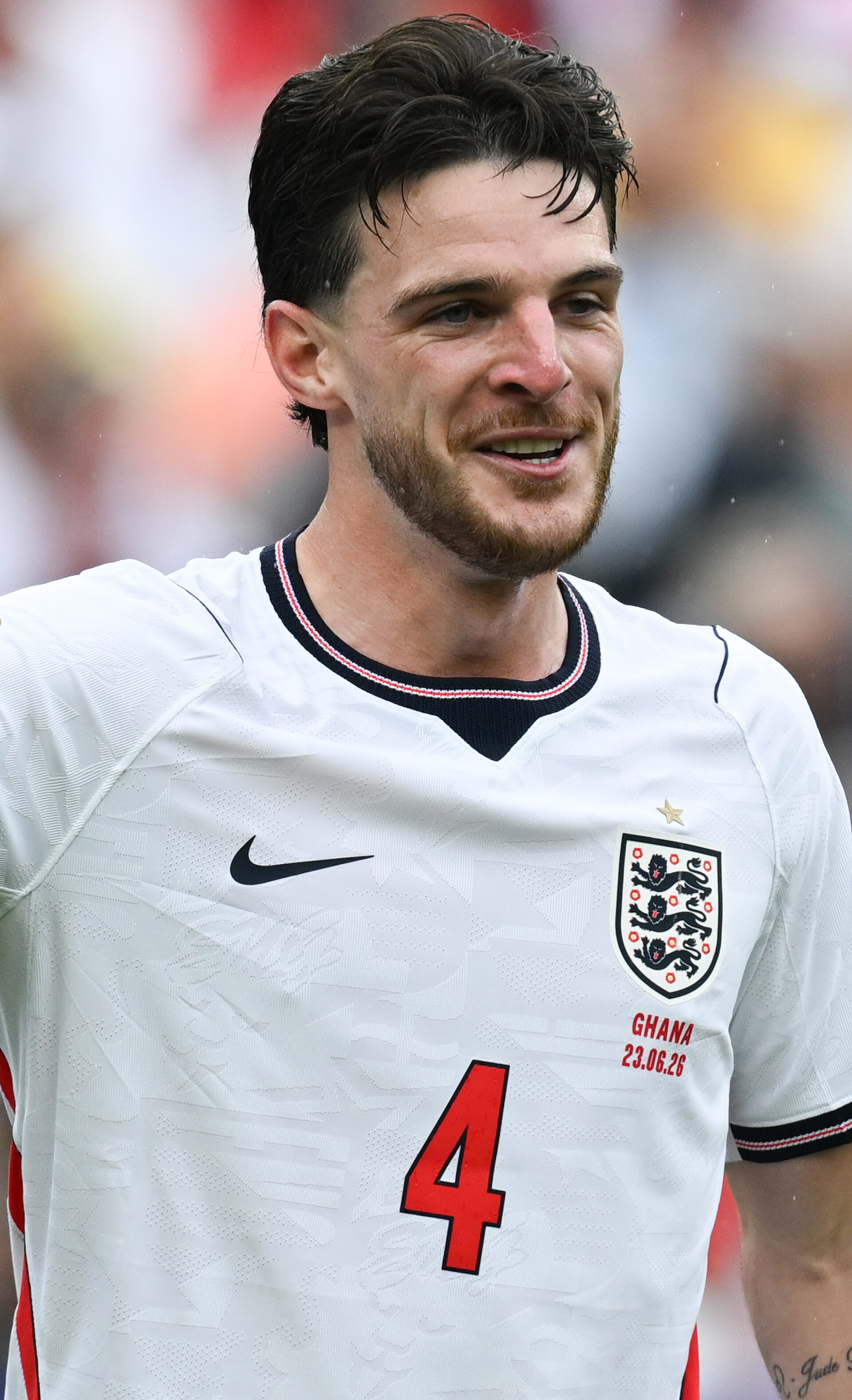 FOXBOROUGH, UNITED STATES - June 23: Declan Rice #4 of England during the FIFA World Cup 2026 Group L match between England and Ghana on June 23, 2026 Boston Stadium , Foxborough, Massachusetts