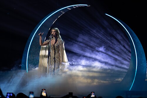 Delta Goodrem performing Eclipse, representing Australia in the 2nd Semi Final of the 2026 Eurovision Song Contest in Vienna