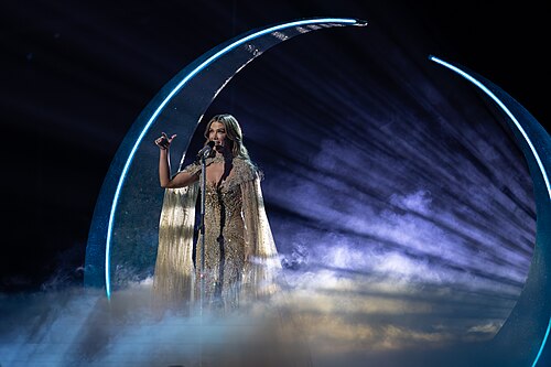 Delta Goodrem performing Eclipse, representing Australia in the 2nd Semi Final of the 2026 Eurovision Song Contest in Vienna