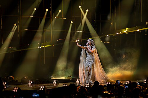 Delta Goodrem performing Eclipse, representing Australia in the 2nd Semi Final of the 2026 Eurovision Song Contest in Vienna