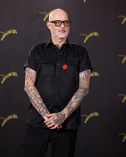 Denis Côté attends "Violence du corps de l'autre" photocall during the 79th Locarno Film Festival on August 08, 2026 in Locarno, Switzerland.