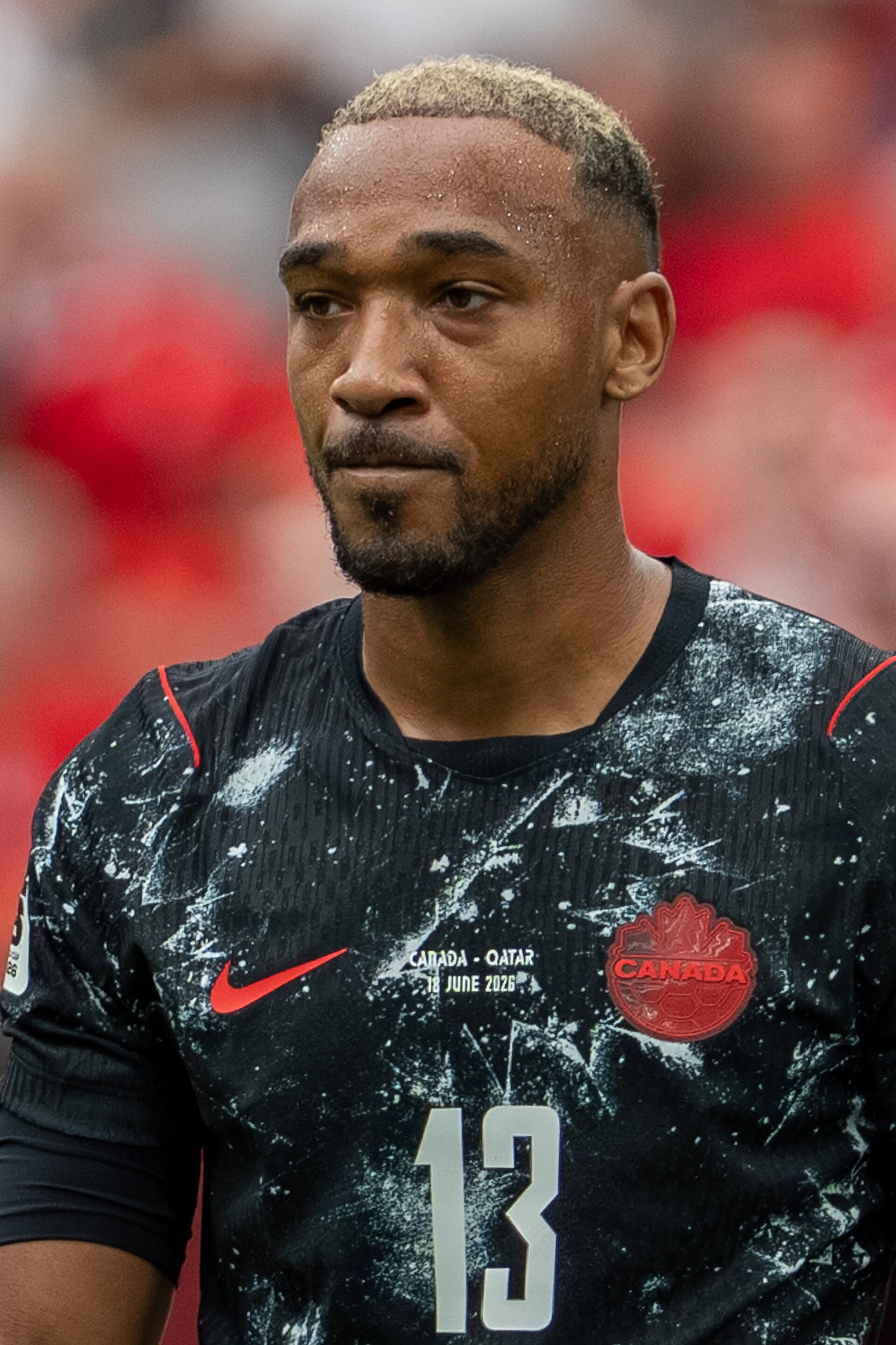 Derek Cornelius during Canada v Qatar on 18 June 2026 at the 2026 FIFA World Cup