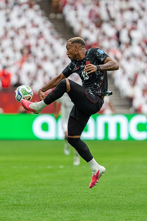 Derek Cornelius during Canada v Qatar on 18 June 2026 at the 2026 FIFA World Cup