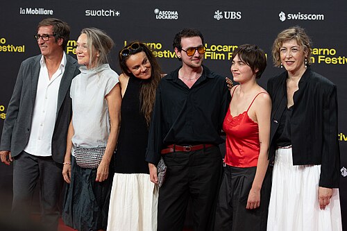 Cast and crew of I Rarely Wake Up Dreaming on the red carpet at the 79th Locarno Film Festival 2026
