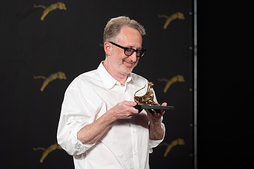 Director James Gray with his Pardo alla Carriera award at the 79th Locarno Film Festival 2026
