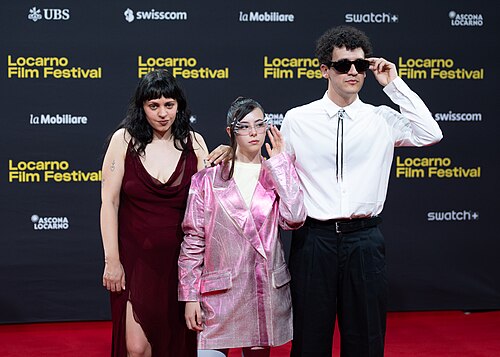 Director Lucila Mariani and cast on the red carpet at the 79th Locarno Film Festival 2026