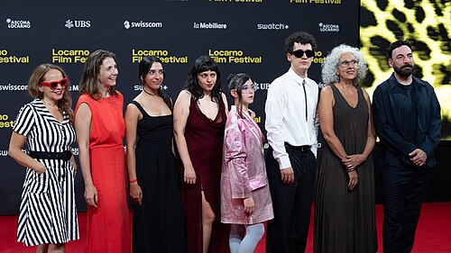 Director Lucila Mariani and cast on the red carpet at the 79th Locarno Film Festival 2026