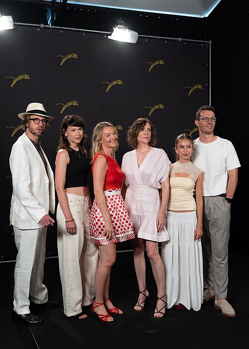 Director Maria Bäck and cast of Brave New Love at the 79th Locarno Film Festival 2026