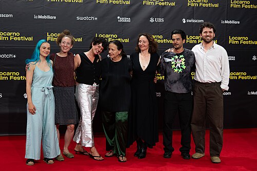 Director Marina Klauser and producer Danielle Giuliani on the red carpet at the 79th Locarno Film Festival 2026