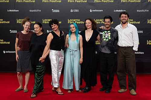Director Marina Klauser and producer Danielle Giuliani on the red carpet at the 79th Locarno Film Festival 2026