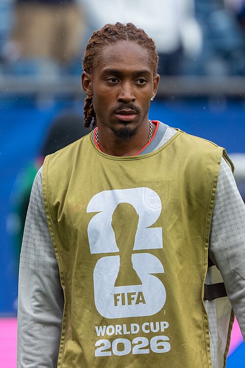 Djed Spence during England v Ghana on 23 June 2026 at the 2026 FIFA World Cup