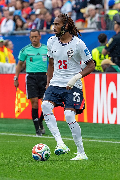 Djed Spence during England v Ghana on 23 June 2026 at the 2026 FIFA World Cup
