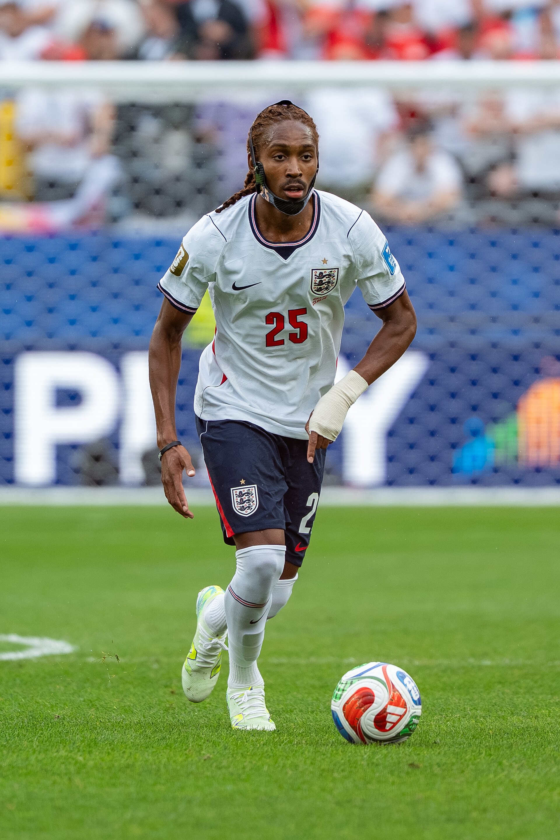 Djed Spence during England v Ghana on 23 June 2026 at the 2026 FIFA World Cup