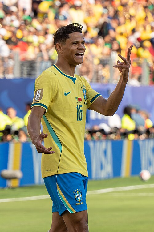 Douglas Santos during Brazil v Morocco on 13 June 2026 at the 2026 FIFA World Cup at NY/NJ Stadium in East Rutherford, NJ