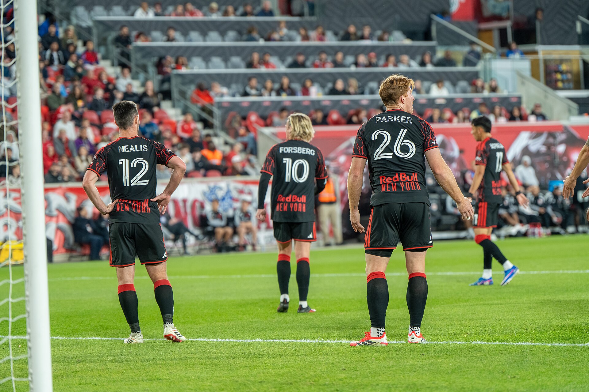 Dylan Nealis Emil Forsberg Tim Parker during New York Red Bulls vs FC Dallas on May 2, 2026