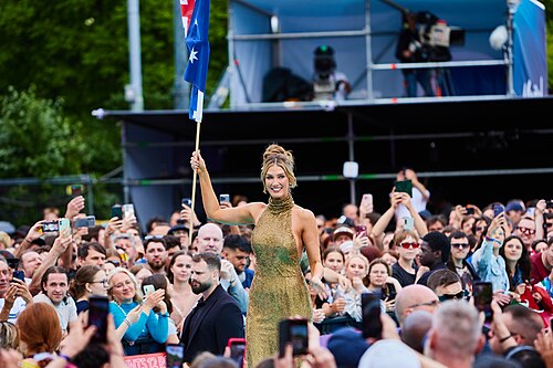 ESC 2026 Turquoise Carpet Event Delta Goodrem 005