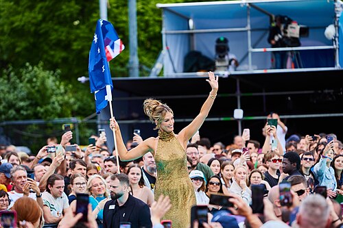 ESC 2026 Turquoise Carpet Event Delta Goodrem 006