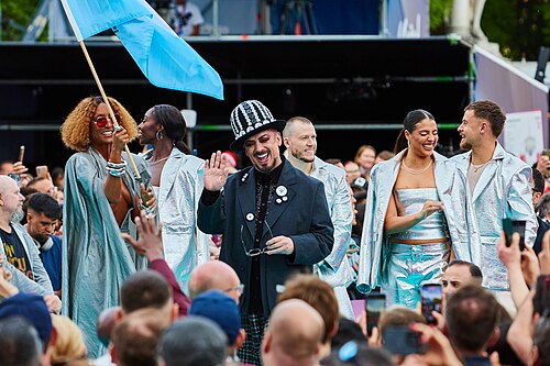 ESC 2026 Turquoise Carpet Event Senhit and Boy George 001
