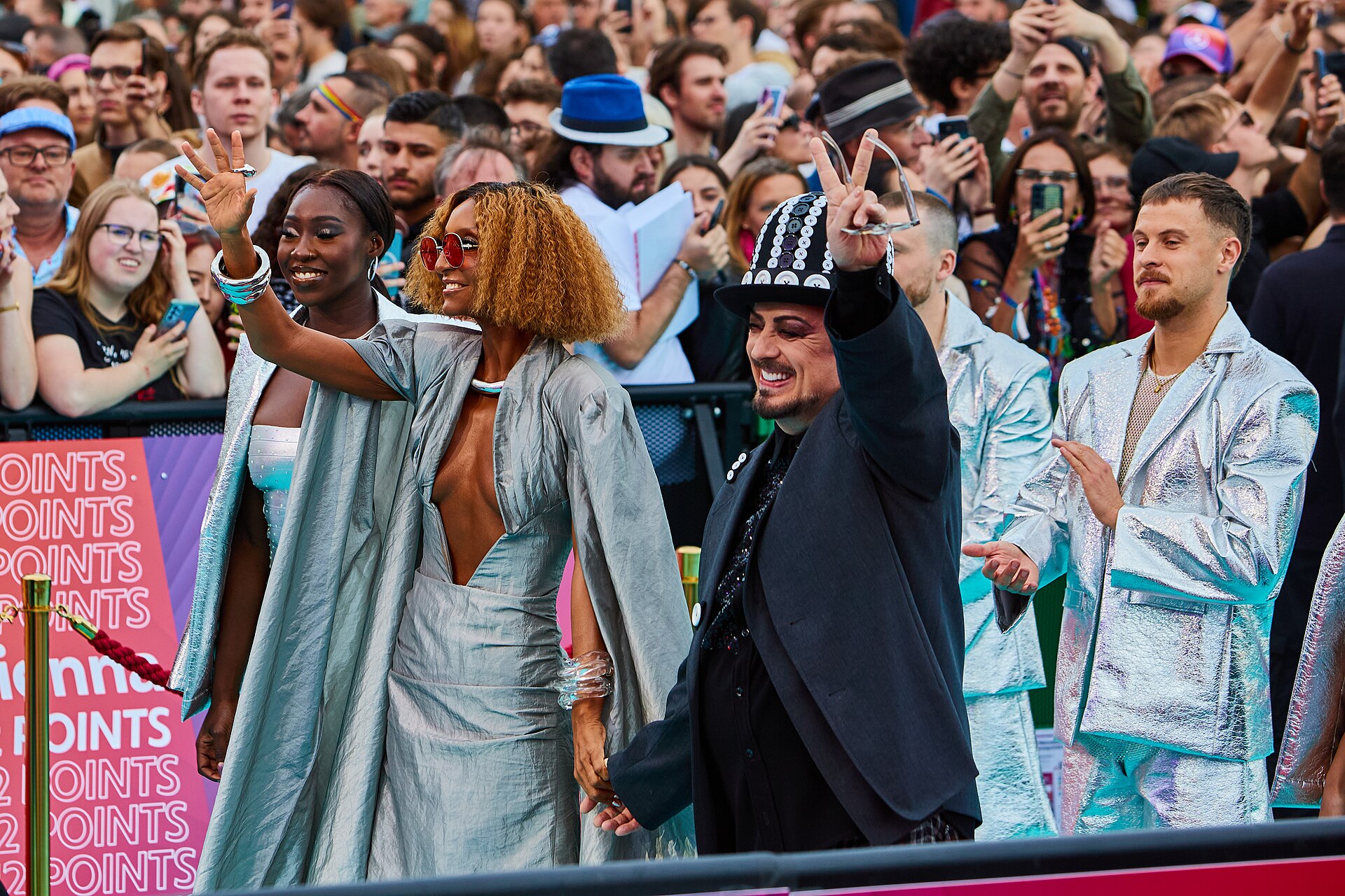 ESC 2026 Turquoise Carpet Event Senhit and Boy George 006