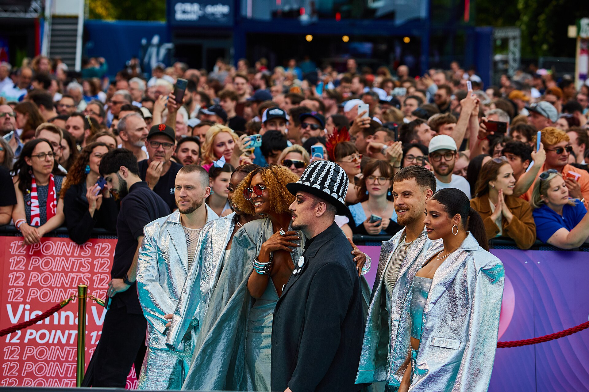 ESC 2026 Turquoise Carpet Event Senhit and Boy George 010