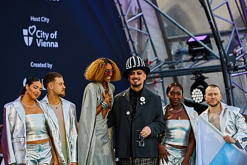 ESC 2026 Turquoise Carpet Event Senhit and Boy George 011