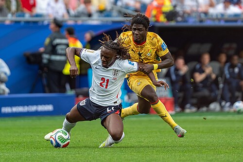 Eberechi Eze Caleb Yirenkyi during England v Ghana on 23 June 2026 at the 2026 FIFA World Cup