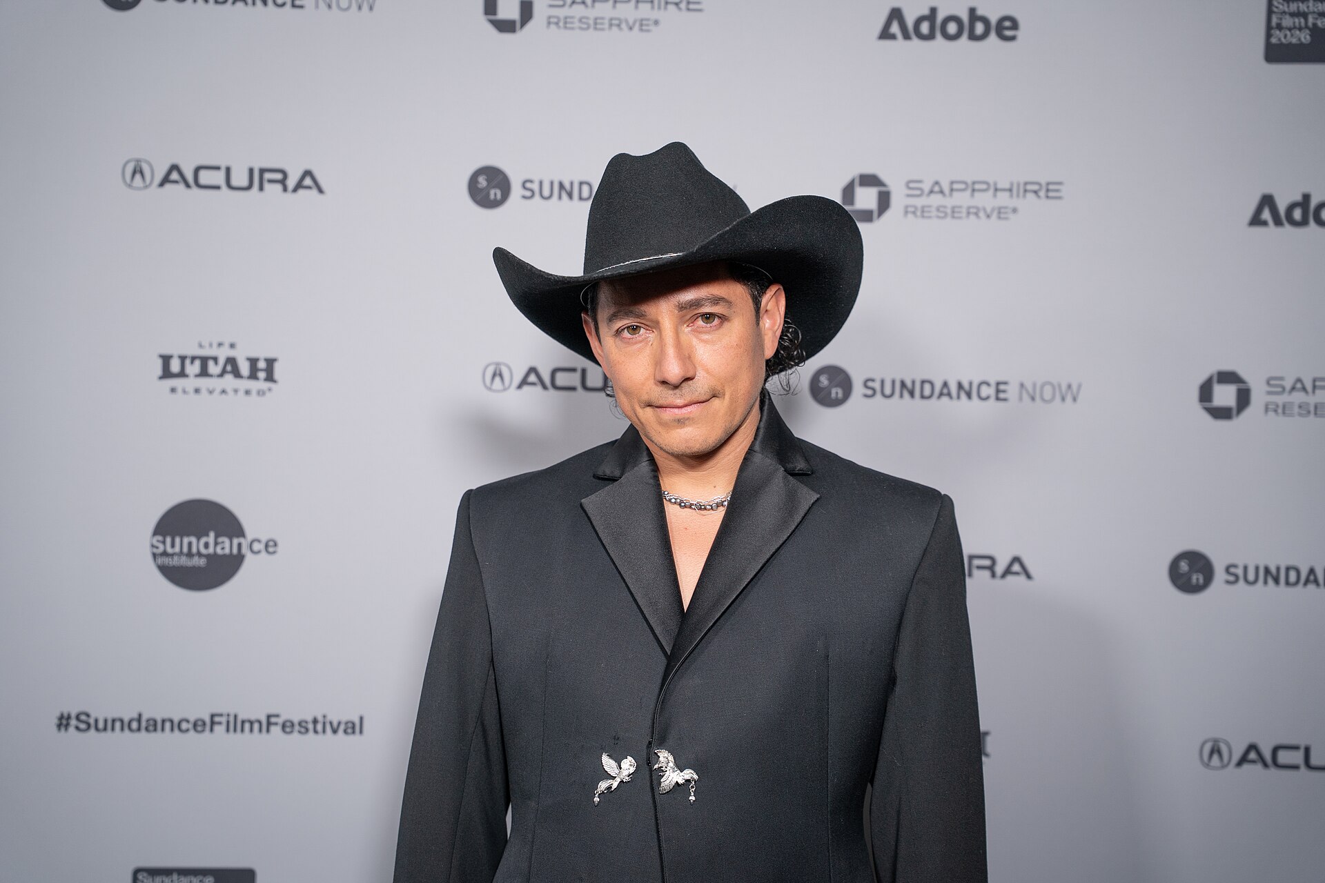 Efraín Mojica (co-director) at the premiere of Jaripeo at Sundance Film Festival 2026.