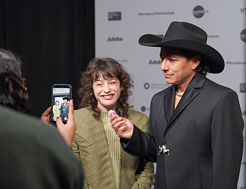 Directors Efrain Mojica and Rebecca Zweig at the 2026 Sundance Film Festival in Park City, UT.