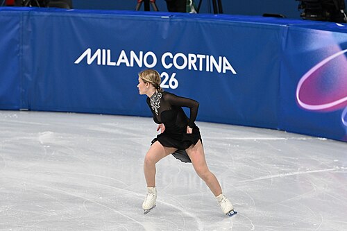 MILAN, ITALY - 19 FEBRUARY 2026: Ekaterina KURAKOVA of Poland compete during the Figure Skating Women Single Skating Free Skating at the Olympic Winter Games Milano Cortina 2026 Milano Ice Skating Arena on February 19, 2026 in Milan, Italy