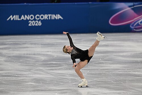 MILAN, ITALY - 19 FEBRUARY 2026: Ekaterina KURAKOVA of Poland compete during the Figure Skating Women Single Skating Free Skating at the Olympic Winter Games Milano Cortina 2026 Milano Ice Skating Arena on February 19, 2026 in Milan, Italy