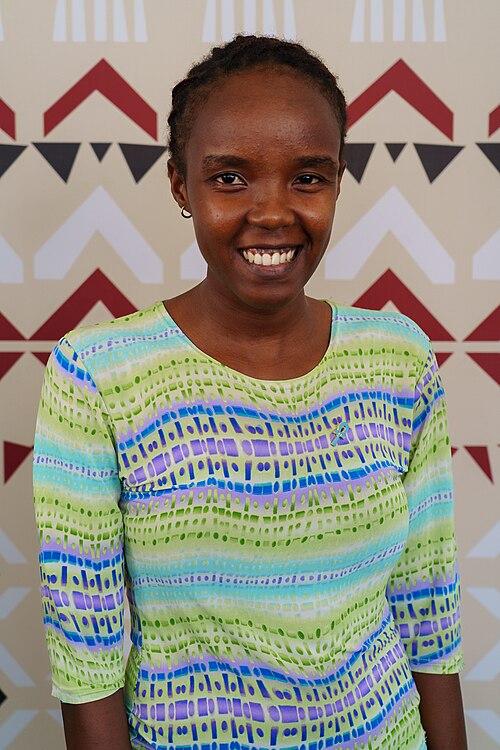 Elizabeth Waruingui portrait at Wikimania 2025 WikiPortraits Studio