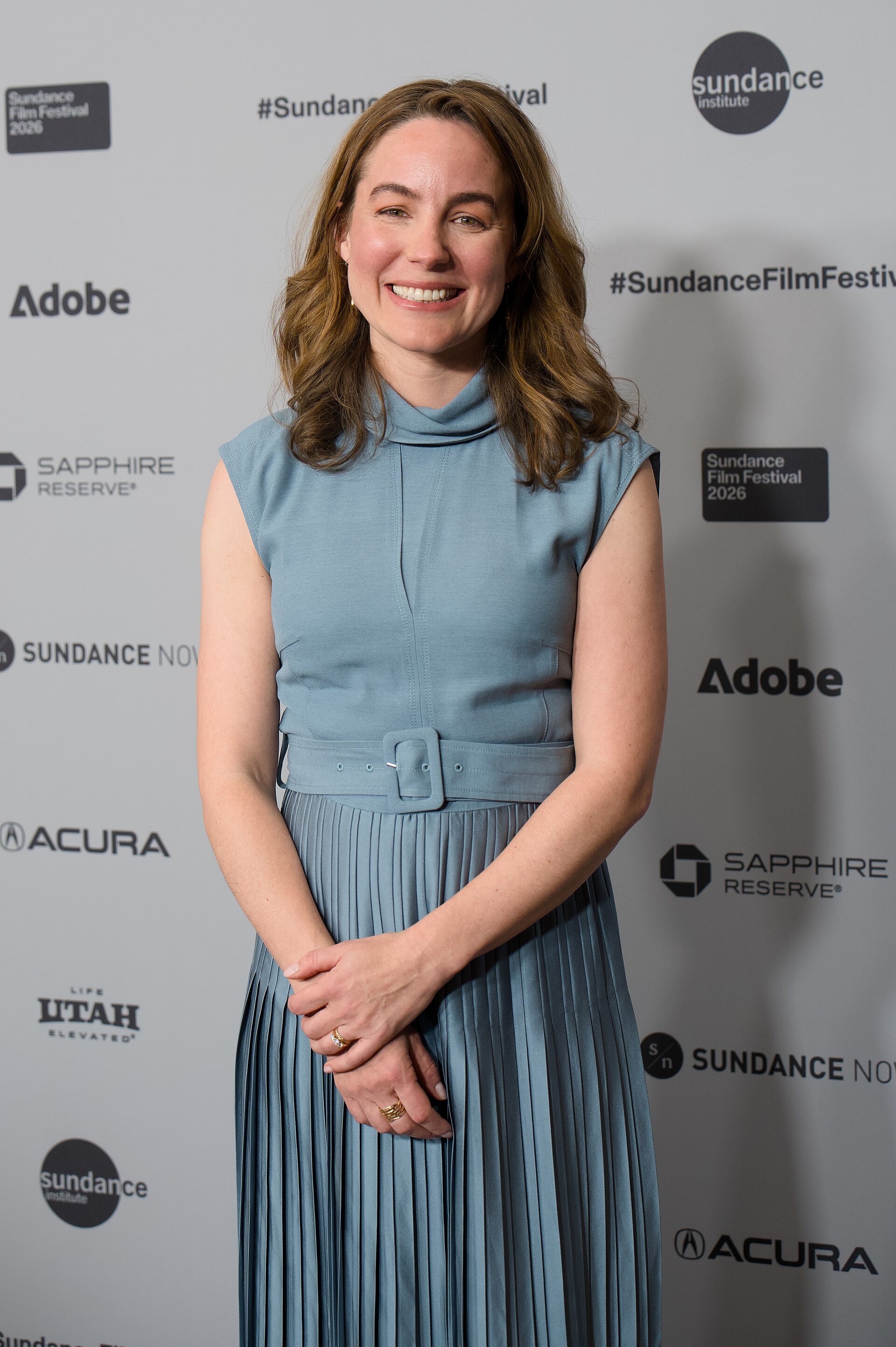 Elizabeth Wolff, director, at the 2026 2026 Sundance Film Festival for the movie Give Me The Ball!.