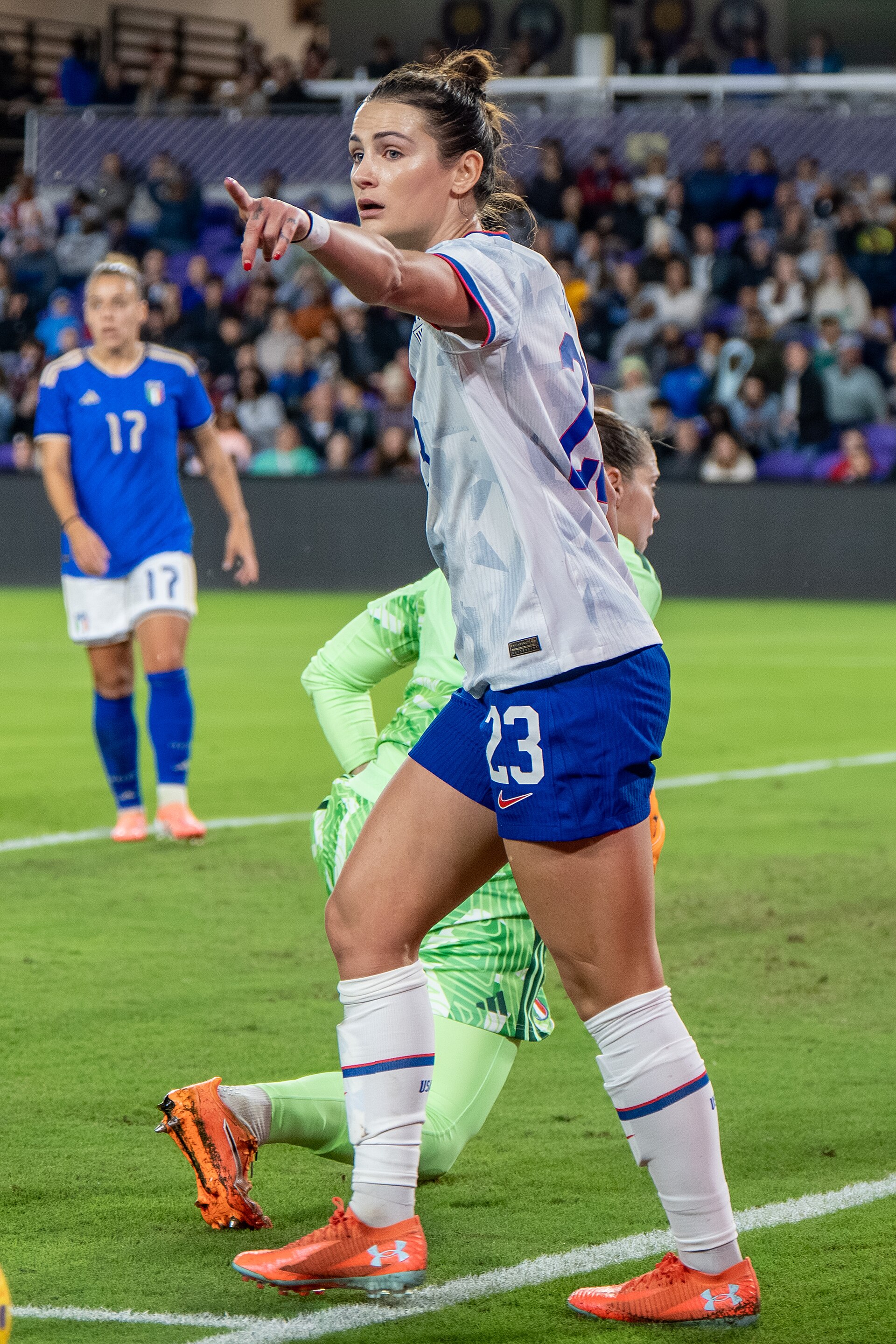 Emily Fox during United States Women's Soccer Team vs Italy Women's National Football Team on November 28 2025