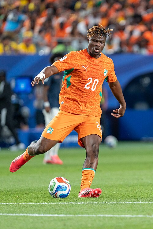 Emmanuel Agbadou during Côte d'Ivoire v Ecuador on 14 June 2026 at the 2026 FIFA World Cup