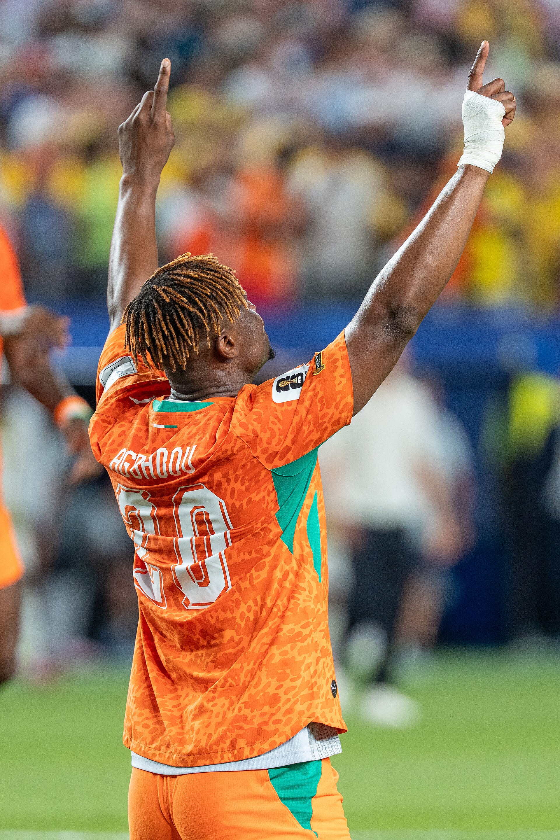Emmanuel Agbadou during Côte d'Ivoire v Ecuador on 14 June 2026 at the 2026 FIFA World Cup