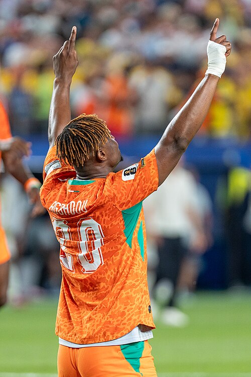 Emmanuel Agbadou during Côte d'Ivoire v Ecuador on 14 June 2026 at the 2026 FIFA World Cup