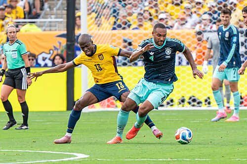 Enner Valencia Jonathan Tah during Ecuador v Germany on 25 June 2026 at the 2026 FIFA World Cup