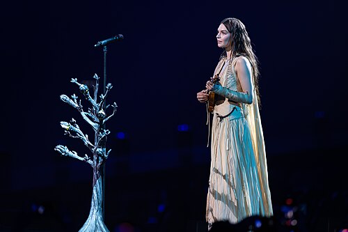Eva Marija performing Mother Nature, representing Luxembourg in the 2nd Semi Final of the 2026 Eurovision Song Contest in Vienna