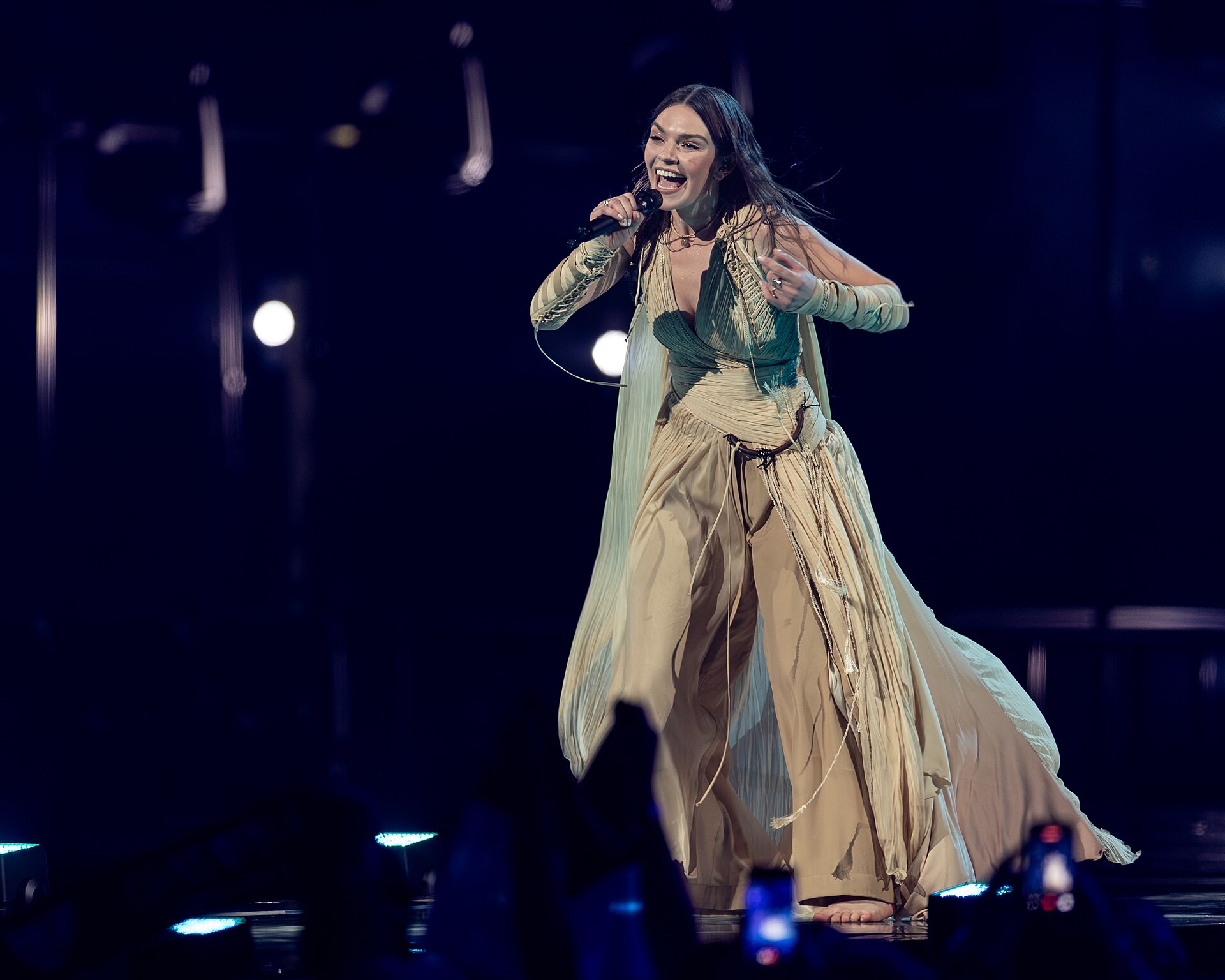 Eva Marija performing Mother Nature, representing Luxembourg in the 2nd Semi Final of the 2026 Eurovision Song Contest in Vienna