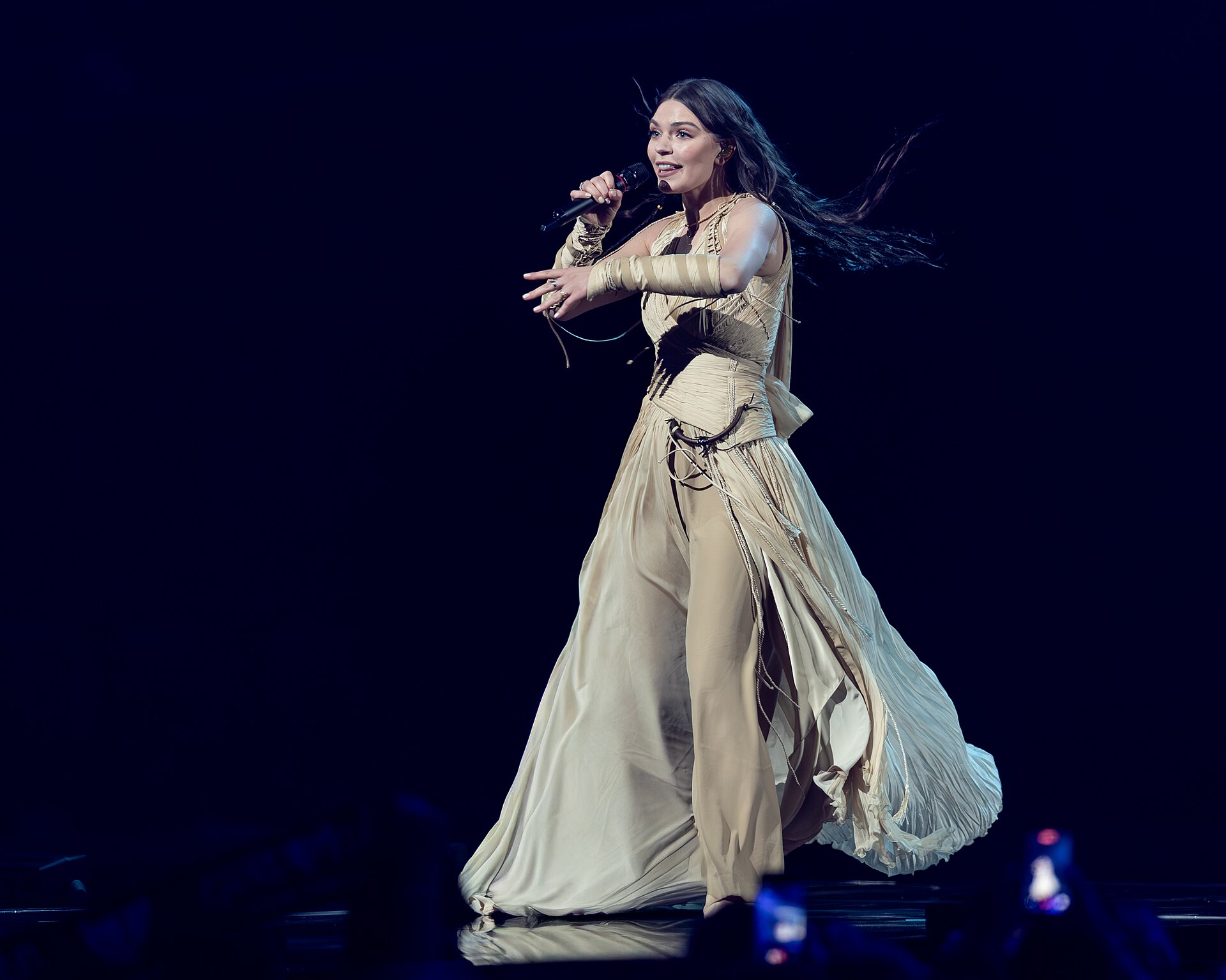 Eva Marija performing Mother Nature, representing Luxembourg in the 2nd Semi Final of the 2026 Eurovision Song Contest in Vienna
