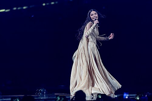 Eva Marija performing Mother Nature, representing Luxembourg in the 2nd Semi Final of the 2026 Eurovision Song Contest in Vienna