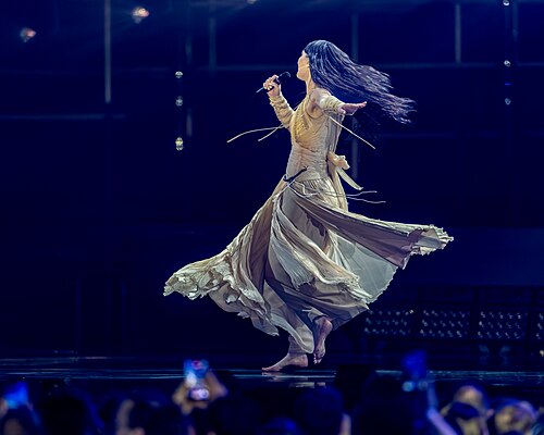 Eva Marija performing Mother Nature, representing Luxembourg in the 2nd Semi Final of the 2026 Eurovision Song Contest in Vienna