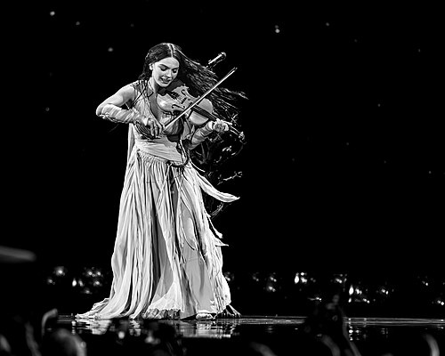 Eva Marija performing Mother Nature, representing Luxembourg in the 2nd Semi Final of the 2026 Eurovision Song Contest in Vienna