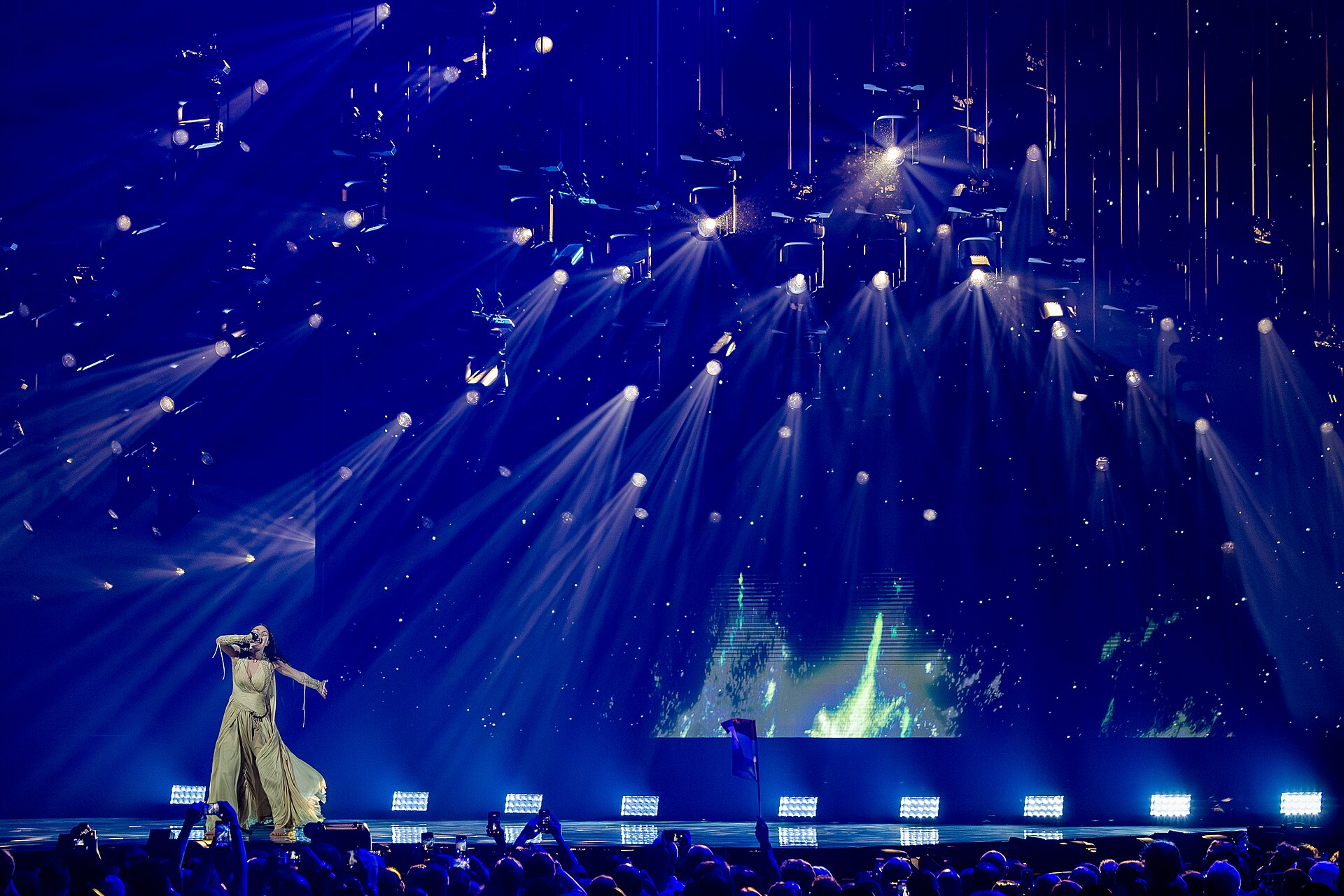 Eva Marija performing Mother Nature, representing Luxembourg in the 2nd Semi Final of the 2026 Eurovision Song Contest in Vienna