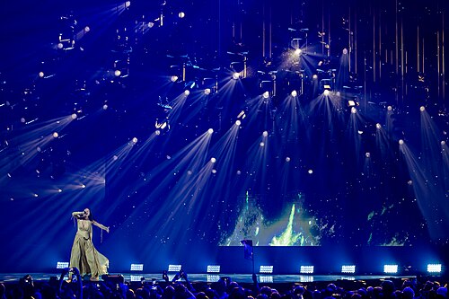 Eva Marija performing Mother Nature, representing Luxembourg in the 2nd Semi Final of the 2026 Eurovision Song Contest in Vienna