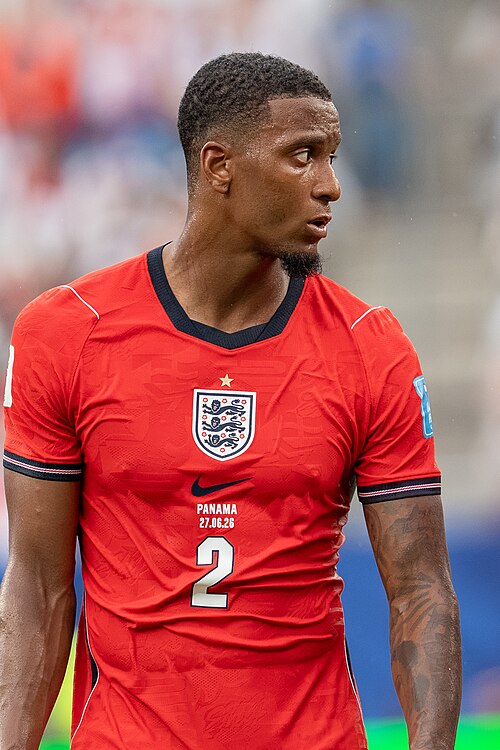 Ezri Konsa during England v Panama on 27 June 2026 at the 2026 FIFA World Cup